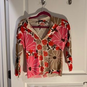 J Crew floral sweater